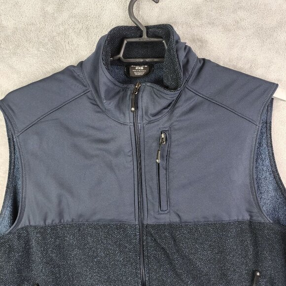Mens Solaris Blue Jacket Vest Full Zip Up Pocket Zip Sleeveless Size 2XB - Picture 4 of 11